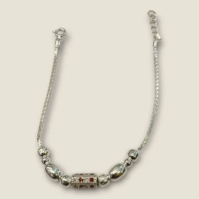 BEAUTIFUL 925 STERLING SILVER GIRLISH BRACELET WITH LOVELY DESIGN | SB190 BEAUTIFUL 925 STERLING SILVER GIRLISH BRACELET WITH LOVELY DESIGN | SB190