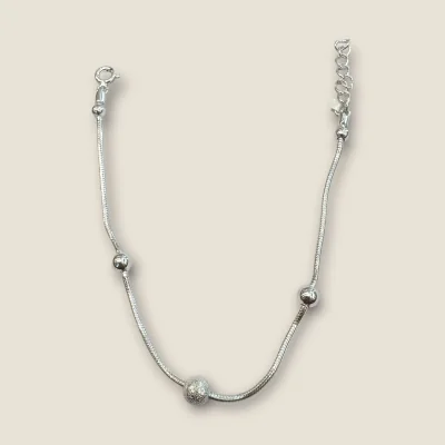 BEAUTIFUL 925 STERLING SILVER GIRLISH BRACELET WITH LOVELY DESIGN | SB187 BEAUTIFUL 925 STERLING SILVER GIRLISH BRACELET WITH LOVELY DESIGN | SB187