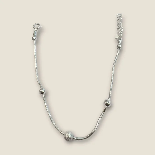 BEAUTIFUL 925 STERLING SILVER GIRLISH BRACELET WITH LOVELY DESIGN | SB187