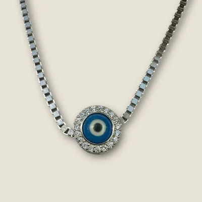 BEAUTIFUL 925 STERLING SILVER GIRLISH EVIL EYE ANKLETS WITH LOVELY DESIGN | SPY490 BEAUTIFUL 925 STERLING SILVER GIRLISH EVIL EYE ANKLETS WITH LOVELY DESIGN | SPY490