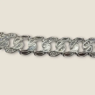 LOVELY 925 STERLING SILVER MEN'S BRACELET WITH BEAUTIFUL UNIQUE DESGN | SB197