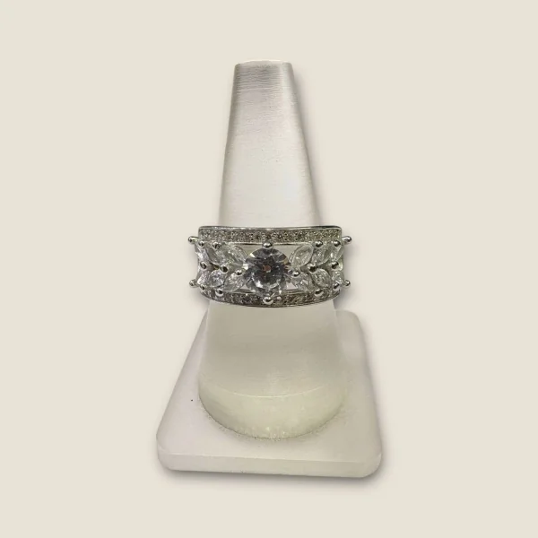 BEAUTIFUL 925 STERLING SILVER GIRLISH RING WITH ZIRCONS | SLR710