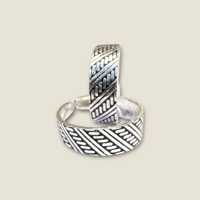BEAUTIFUL 925 STERLING SILVER TOE RINGS WITH LOVELY DESIGN | STO357