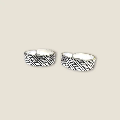 BEAUTIFUL 925 STERLING SILVER TOE RINGS WITH LOVELY DESIGN | STO357