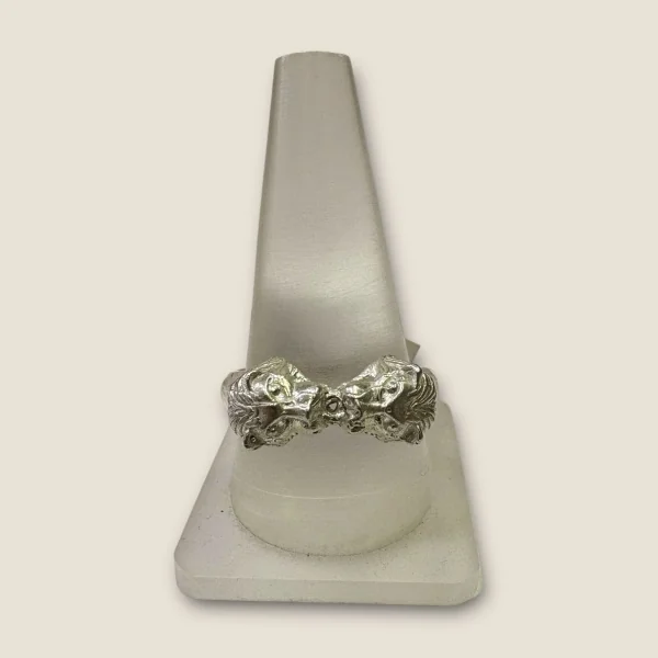 BEAUTIFUL 925 STERLING SILVER LION FACE MEN'S RING | SGR116