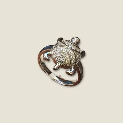 BEAUTIFUL 925 STERLING SILVER MEN'S TURTLE DESIGN RING | SGR181