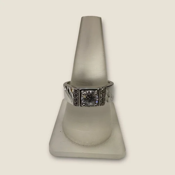 925 STERLING SILVER MEN'S RING WITH ZIRCONS | SGR314