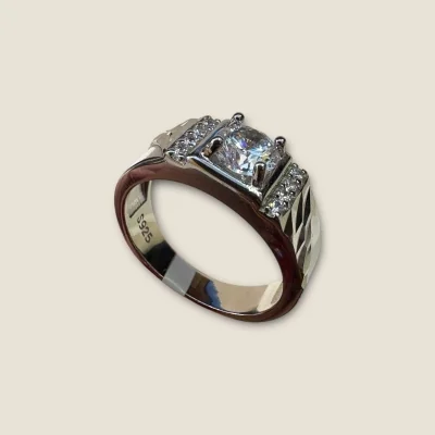 925 STERLING SILVER MEN'S RING WITH ZIRCONS | SGR314 925 STERLING SILVER MEN'S RING WITH ZIRCONS | SGR314