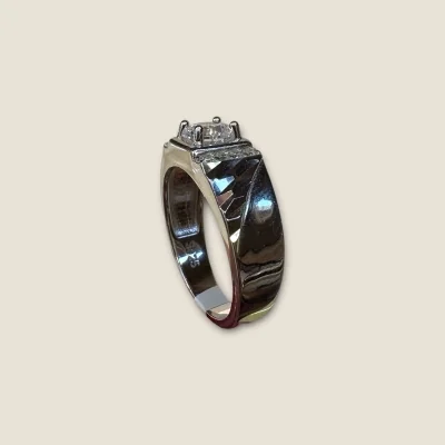 925 STERLING SILVER MEN'S RING WITH ZIRCONS | SGR314 925 STERLING SILVER MEN'S RING WITH ZIRCONS | SGR314