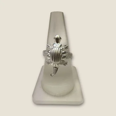 BEAUTIFUL TURTLE DESIGN SILVER MEN'S RING | SGR69