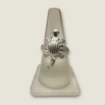 BEAUTIFUL TURTLE DESIGN SILVER MEN'S RING | SGR69