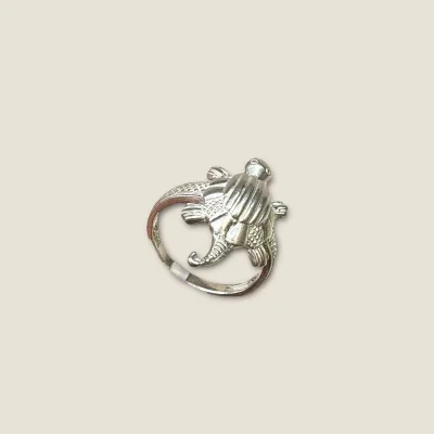 BEAUTIFUL TURTLE DESIGN SILVER MEN'S RING | SGR69