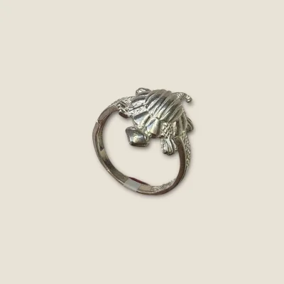 BEAUTIFUL TURTLE DESIGN SILVER MEN'S RING | SGR69