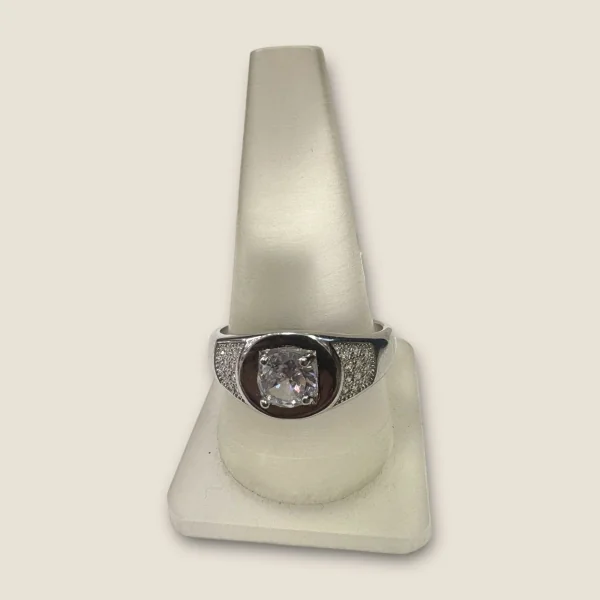 BEAUTIFUL 925 STERLING SILVER MEN'S RING WITH ZIRCONS | SGR280