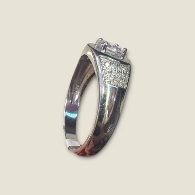 BEAUTIFUL 925 STERLING SILVER MEN'S RING WITH ZIRCONS | SGR280