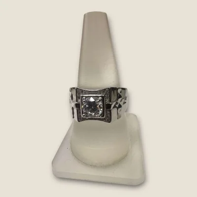 925 STERLING SILVER MEN'S RING WITH ZIRCONS | SGR318 925 STERLING SILVER MEN'S RING WITH ZIRCONS | SGR318