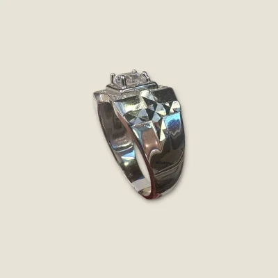 925 STERLING SILVER MEN'S RING WITH ZIRCONS | SGR318 925 STERLING SILVER MEN'S RING WITH ZIRCONS | SGR318