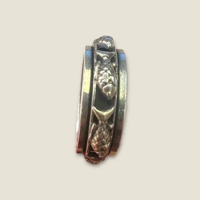 925 STERLING SILVER MEN'S RING WITH LOVELY FISH DESIGN | SGR98