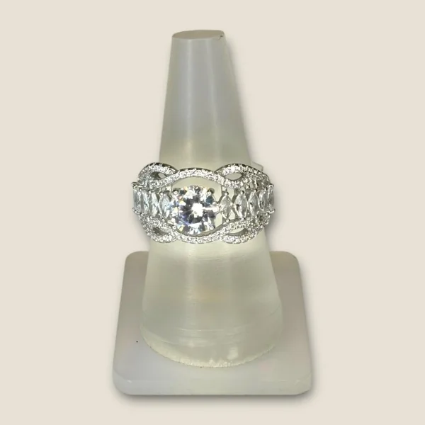 BEAUTIFUL 925 STERLING SILVER GIRLISH RING WITH ZIRCONS | SLR788