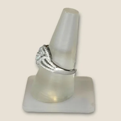 BEAUTIFUL 925 STERLING SILVER GIRLISH COKTAIL RING WITH LOVELY ZIRCONS | SLR780 BEAUTIFUL 925 STERLING SILVER GIRLISH COKTAIL RING WITH LOVELY ZIRCONS | SLR780