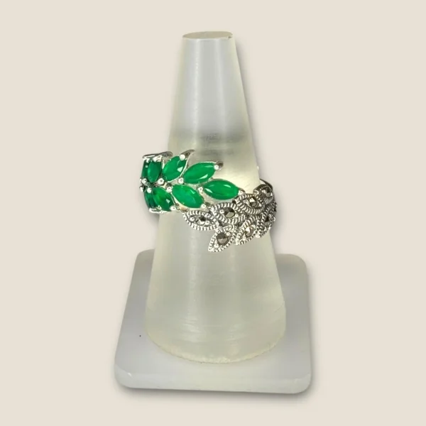 UNIQUE DESIGNED LOVELY STONES & 925 STERLING SILVER GIRLISH RING | SLR800