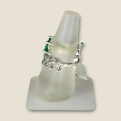 UNIQUE DESIGNED LOVELY STONES & 925 STERLING SILVER GIRLISH RING | SLR800 UNIQUE DESIGNED LOVELY STONES & 925 STERLING SILVER GIRLISH RING | SLR800