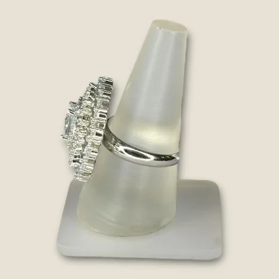 BEAUTIFUL 925 STERLING SILVER GIRLISH COKTAIL RING WITH ZIRCONS & LOVELY DESIGN| SLR739 BEAUTIFUL 925 STERLING SILVER GIRLISH COKTAIL RING WITH ZIRCONS & LOVELY DESIGN| SLR739