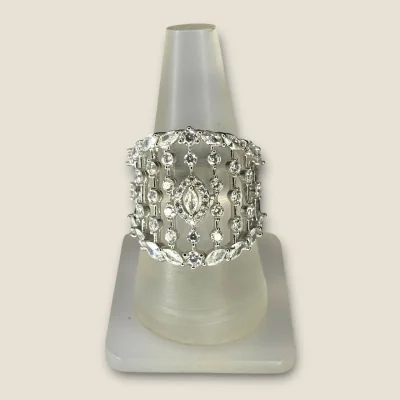 BEAUTIFUL 925 STERLING SILVER GIRLISH RING WITH ZIRCONS | SLR762