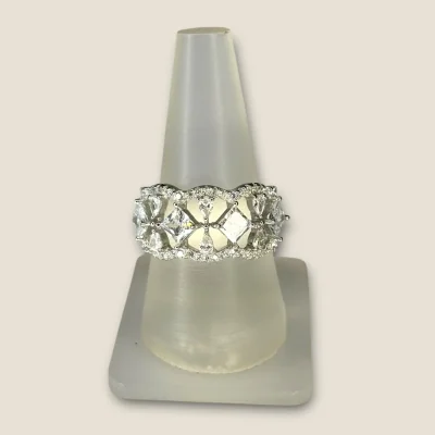 BEAUTIFUL 925 STERLING SILVER GIRLISH RING WITH ZIRCONS | SLR784
