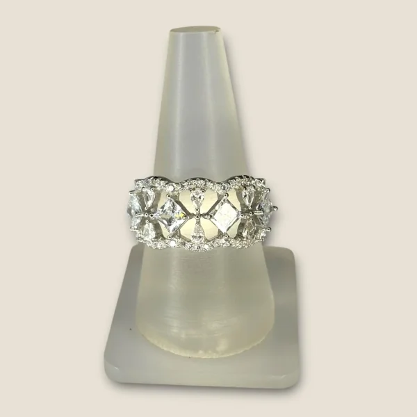 BEAUTIFUL 925 STERLING SILVER GIRLISH RING WITH ZIRCONS | SLR784