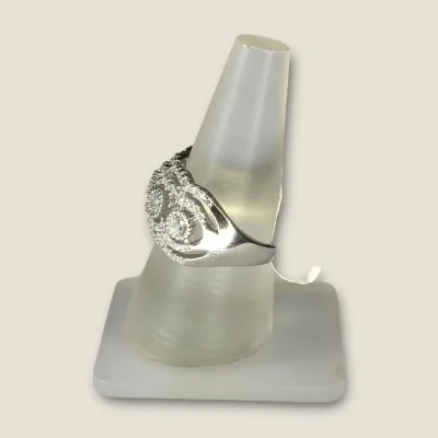 BEAUTIFUL 925 STERLING SILVER GIRLISH RING WITH LOVELY ZIRCONS | SLR786 BEAUTIFUL 925 STERLING SILVER GIRLISH RING WITH LOVELY ZIRCONS | SLR786