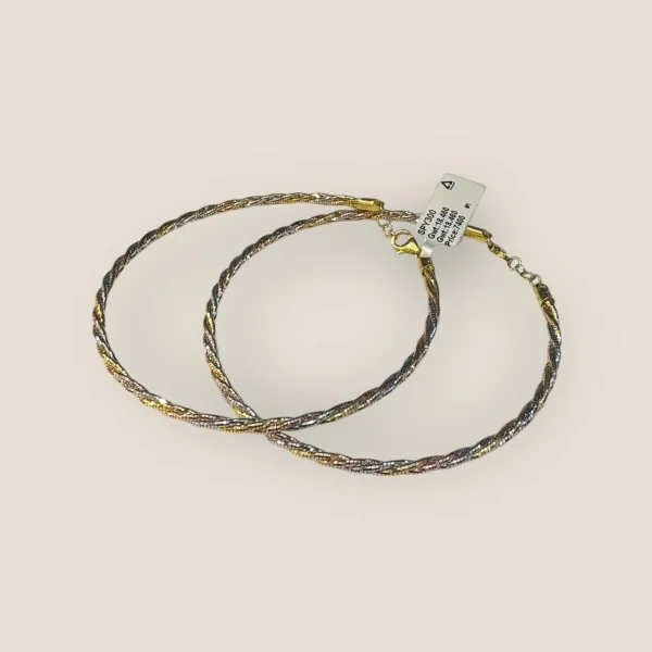 BEAUTIFUL SILVER GIRLISH ANKLETS IN GOLD & ROSE COLOUR | SPY300