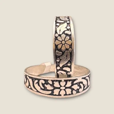 LOVELY FLOWERS DESIGN 925 STERLING SILVER TOE RINGS | STO243 LOVELY FLOWERS DESIGN 925 STERLING SILVER TOE RINGS | STO243