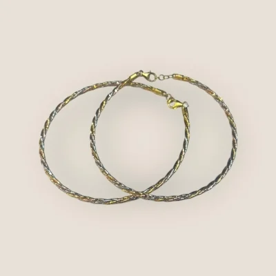 BEAUTIFUL SILVER GIRLISH ANKLETS IN GOLD & ROSE COLOUR | SPY300 BEAUTIFUL SILVER GIRLISH ANKLETS IN GOLD & ROSE COLOUR | SPY300
