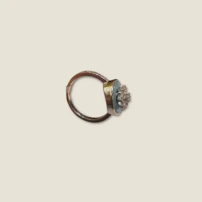 BEAUTIFUL 925 STERLING SILVER RING WITH BLUE STONE | SLR832 BEAUTIFUL 925 STERLING SILVER RING WITH BLUE STONE | SLR832