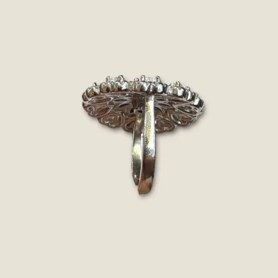 BEAUTIFUL STERLING SILVER COKTAIL RING WITH BLUE STONE|SLR842