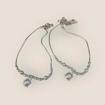 925 Sterling Silver Turtle Design Anklets | 24.450g | SPY310