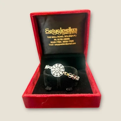 PRETTY STERLING SILVER GIRLISH BRACELET WITH BEAUTIFUL ZIRCONS & LOVELY DESIGN |SLR277