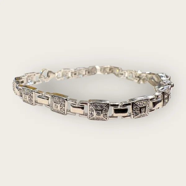 BEAUTIFUL 925 STERLING SILVER BRACELET WITH ZIRCONS AND LOVELY LEOPARD DESIGN |SB235