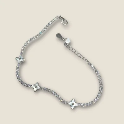 BEAUTIFUL STERLING SILVER GIRLISH BRACELET WITH LOVELY STARS DESIGNE |SB278 BEAUTIFUL STERLING SILVER GIRLISH BRACELET WITH LOVELY STARS DESIGNE |SB278