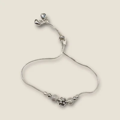BEAUTIFUL GIRLISH STERLING SILVER BRACELET WITH LOVELY ZIRCONS |SLR215