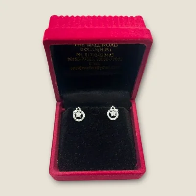 BEAUTIFUL GIRLISH STERLING SILVER PENDANT SET WITH LOVELY STAR SHAPE DESIGNE |SPS88