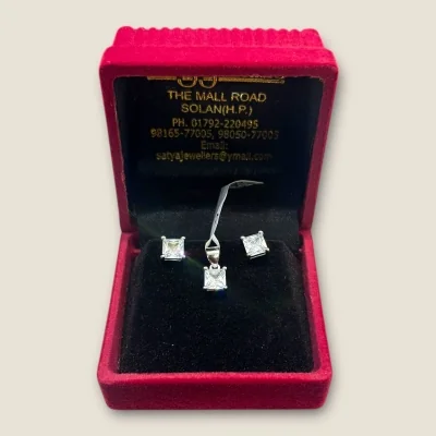 925 Sterling Silver Girlish Pendant Set | Lovely Design | Silver Pendant Set SPS81