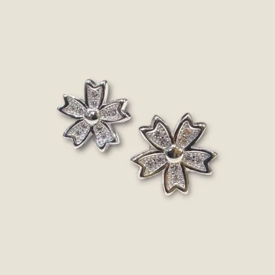 BEAUTIFUL GIRLISH STERLING SILVER TOPS WITH LOVELY ZIRCONS | STP390
