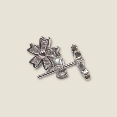 BEAUTIFUL GIRLISH STERLING SILVER TOPS WITH LOVELY ZIRCONS | STP390