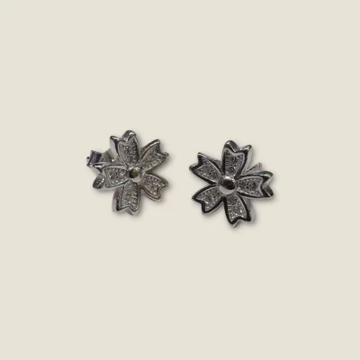 BEAUTIFUL GIRLISH STERLING SILVER TOPS WITH LOVELY ZIRCONS | STP390