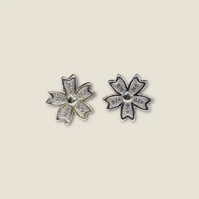 BEAUTIFUL GIRLISH STERLING SILVER TOPS WITH LOVELY ZIRCONS | STP390