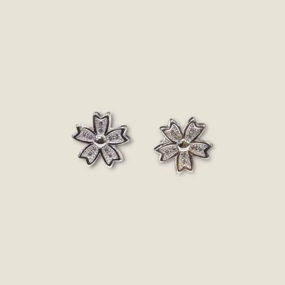 BEAUTIFUL GIRLISH STERLING SILVER TOPS WITH LOVELY ZIRCONS | STP390