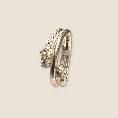BEAUTIFUL 925 STERLING MEN'S SILVER RING WIITH SNAKE DESIGN |SGR364