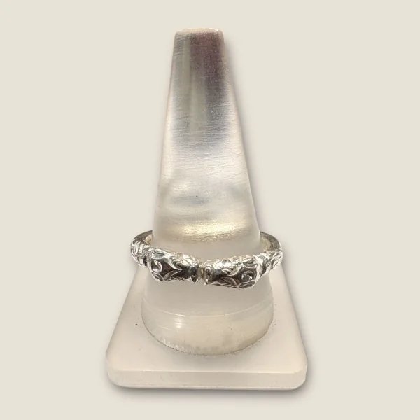 925 STERLING SILVER MEN'S SILVER RING WITH SNAKE SHAPE DESIGN |SGR359